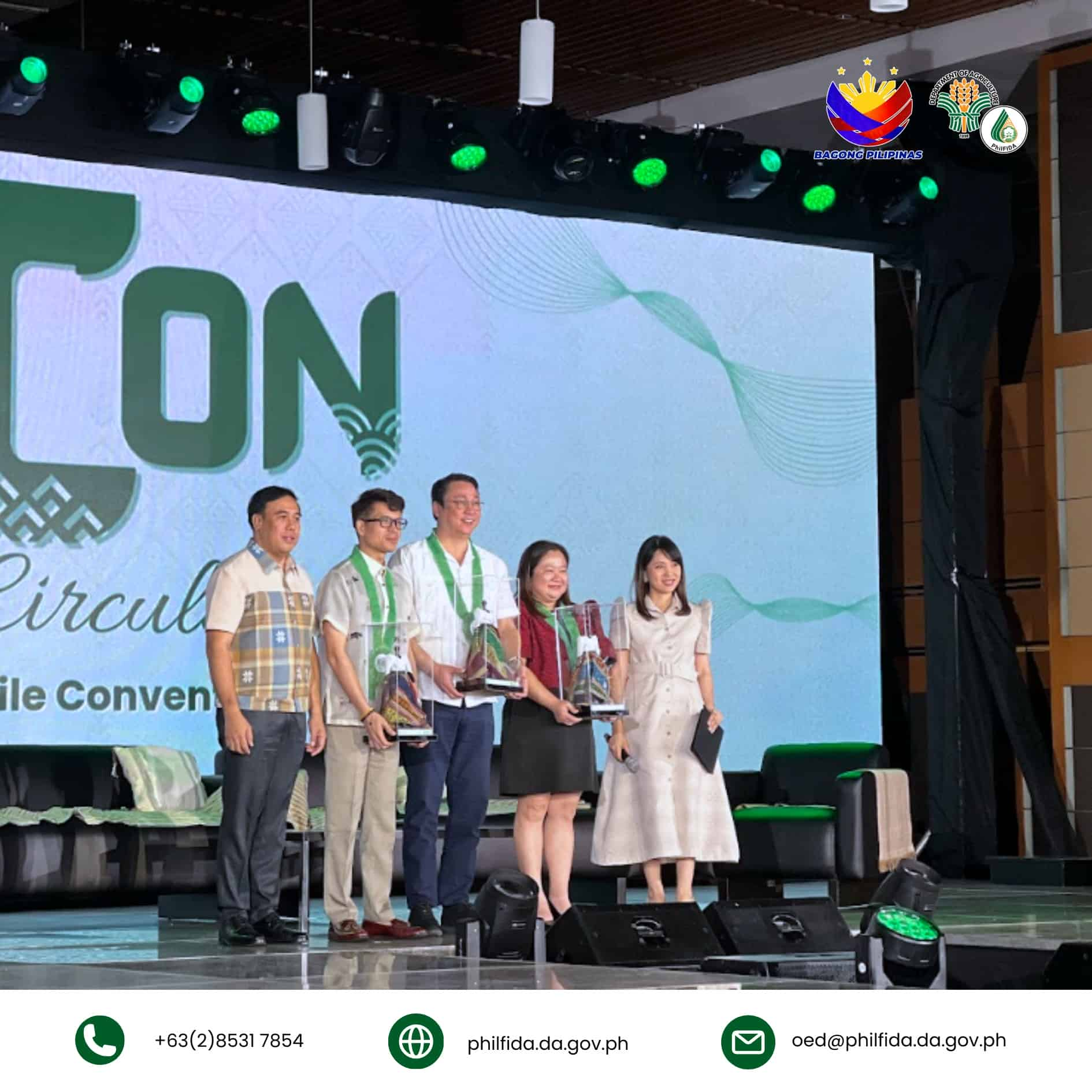 A group picture of five people on the stage at the TELACon 2025.