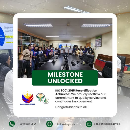 Milestone Unlocked PhilFIDA ISO 9001:2015 Recertification!