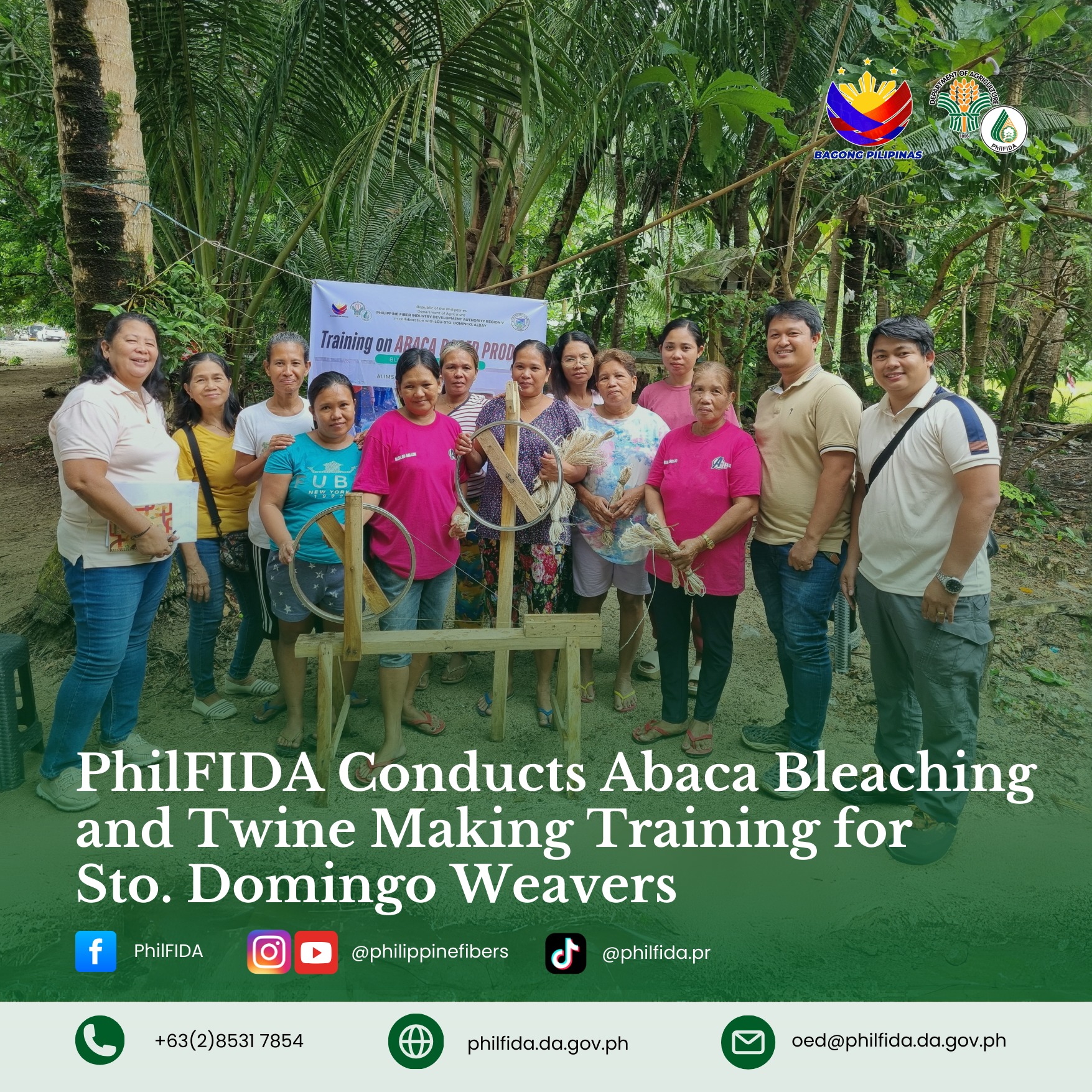PhilFIDA Conducts Abaca Bleaching and Twine Making Training for Sto. Domingo Weavers 1