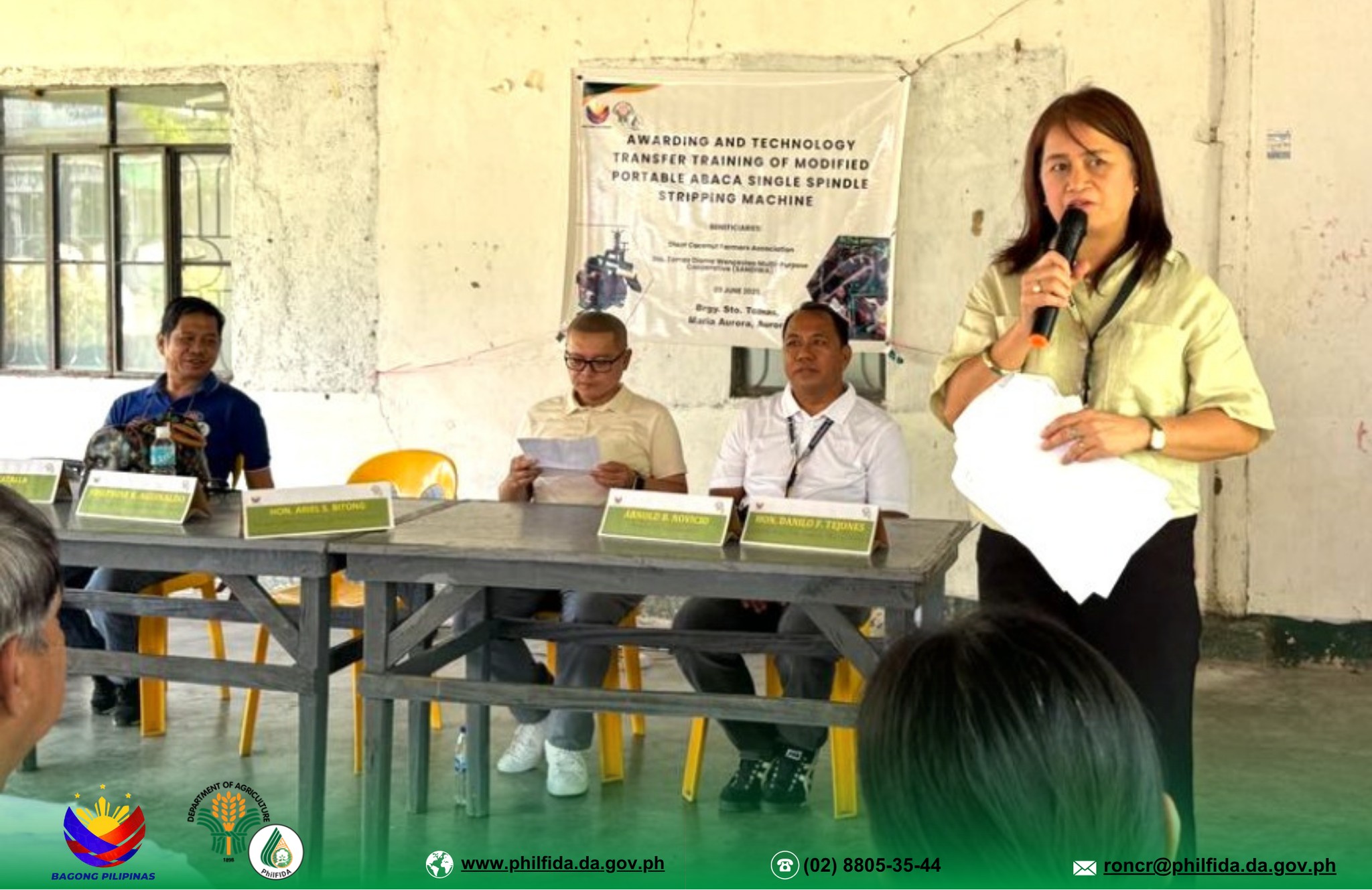 PhilFIDA RO IV Turns Over Two Units of Modified Portable Abaca Single-Spindle Stripping Machine (MPASSSM) in Maria Aurora, Aurora 2