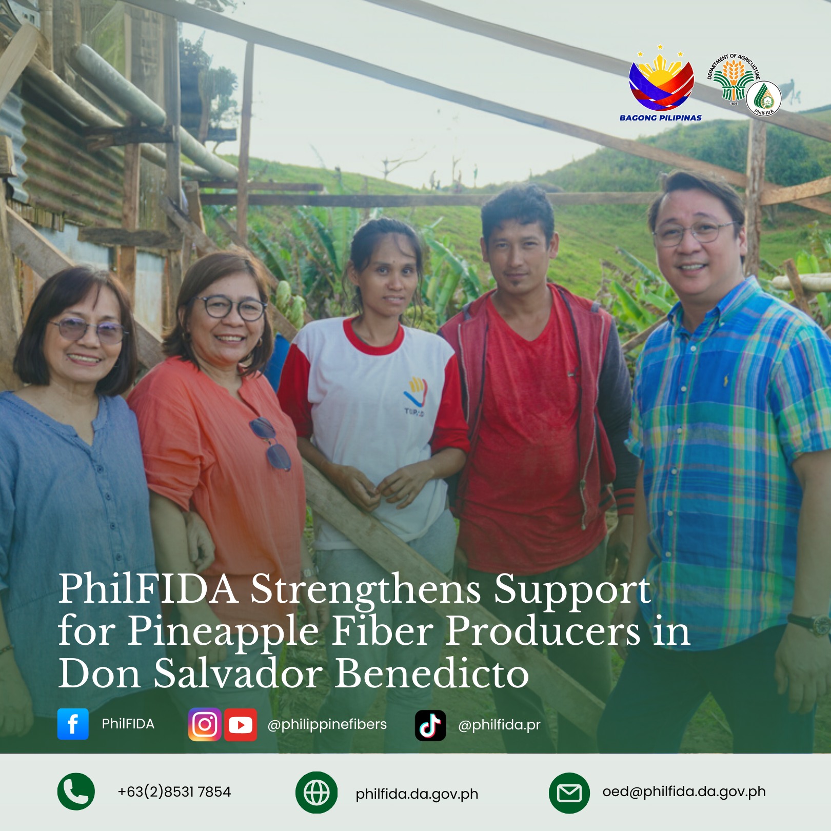 PhilFIDA Strengthens Support for Pineapple Fiber Producers in Don Salvador