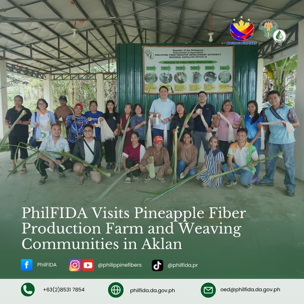 PhilFIDA Visits Pineapple Fiber Production Farm and Weaving Communities in Aklan