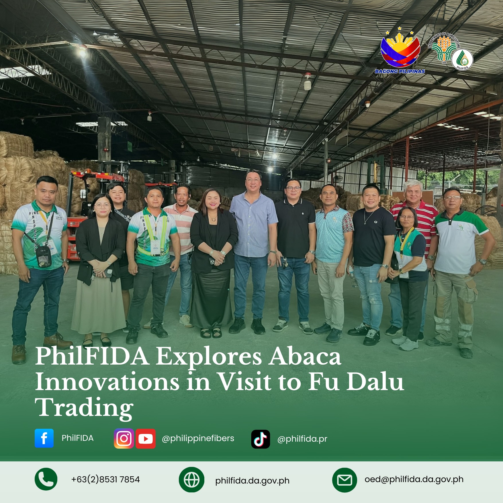 PhilFIDA Explores Abaca Innovations in Visit to Fu Dalu Trading