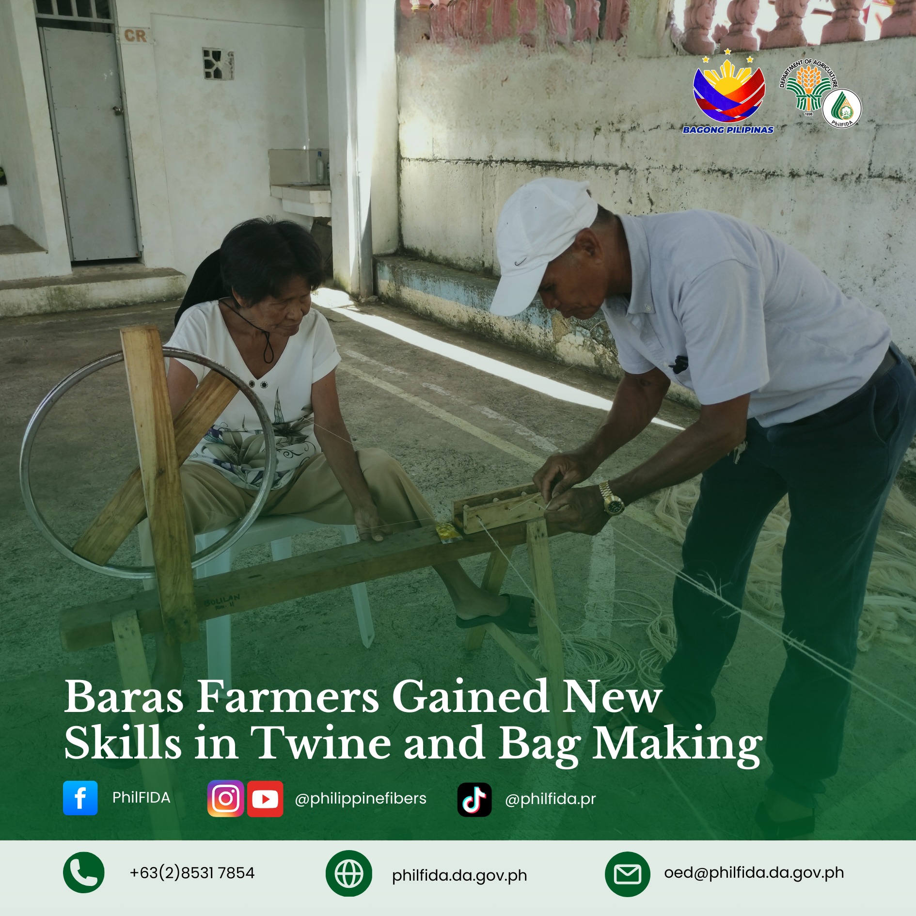 Baras Farmers Gained New Skills Twine and Bag Making