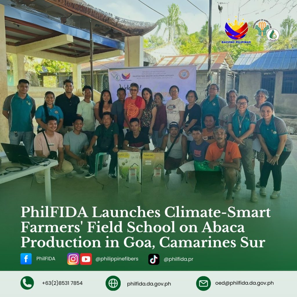 PhilFIDA Launches Climate-Smart Farmers’ Field School on Abaca Production in Goa, Camarines Sur