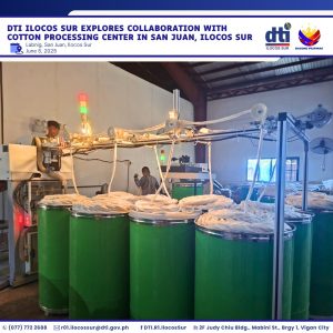 DTI Ilocos Sur Explores Collaboration with Cotton Processing Center in San Juan, Ilocos Sur