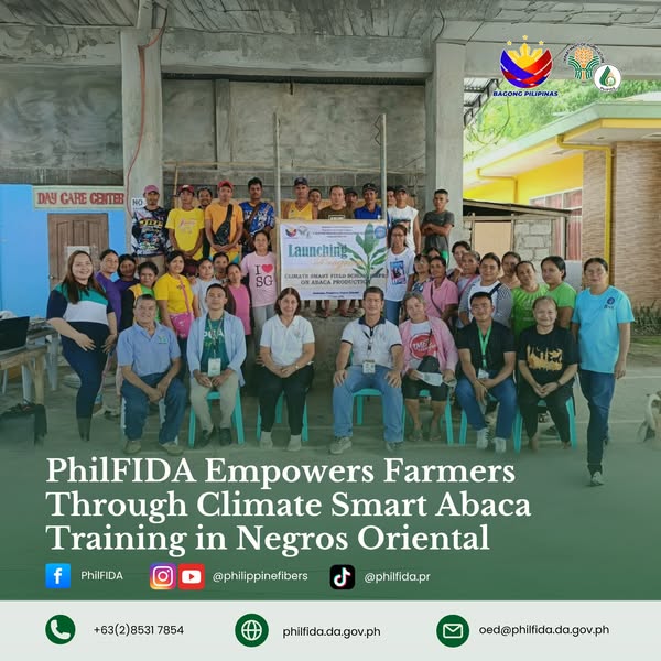 PhilFIDA Empowers Farmers Through Climate Smart Abaca Training in Negros Oriental